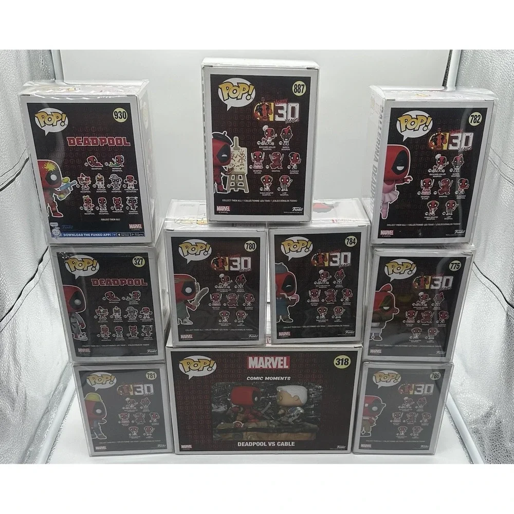 FUNKO POP MARVEL DEADPOOL LOT OF 10 EXCLUSIVES + DEADPOOL VS CABLE #318